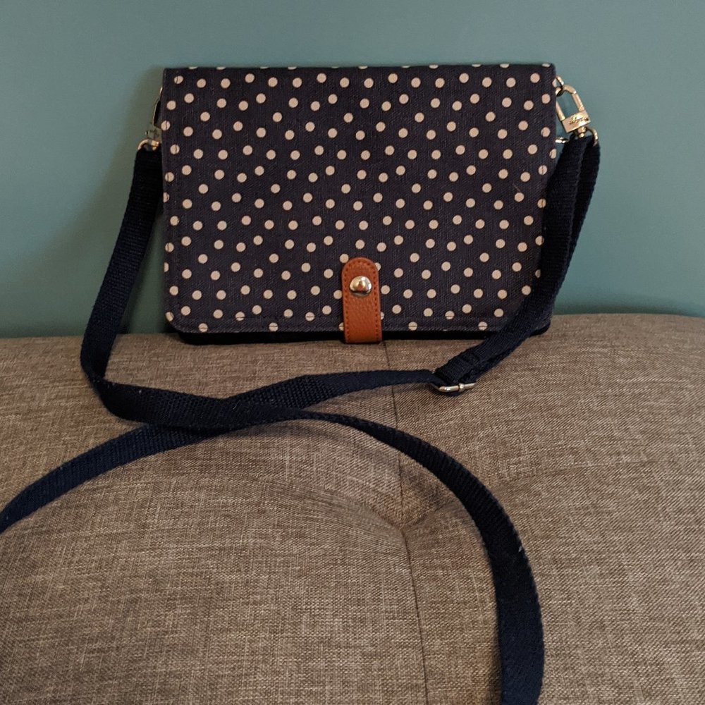 Thirty-One SwissDots Crossbody in Navy